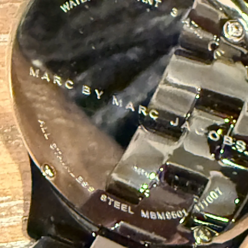 Marc by Marc Jacobs MBM3601 Black Logo Bezel Watch Ceramic Style NWOT